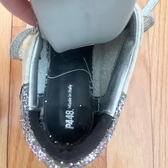 P448 Thea Platform Sneaker Python Purple Glitter Size 9 European size 40 - Picture 15 of 16